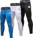 3 Pack Men'S Compression Pants Cool Dry Athletic Tights Sport Leggings with Pocket Baselayer for Running Football Yoga