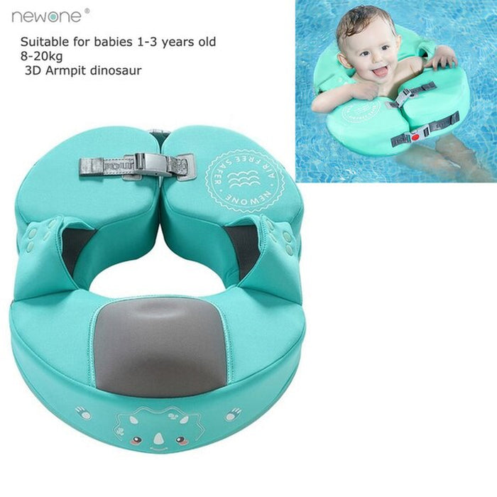 Baby Swimming Float Ring Swim Trainer Non-Inflatable Sunshade Kids Float Lying Swimming Pool Toys Bathtub for Accessories