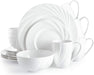 Infinity Bone China Dinnerware Set 16Pcs, round Plates (Soup Bowls, Dinner Plates, Salad Plates), Dinnerware Sets, Dinner Plates, Plates and Bowls Sets (Infinity)