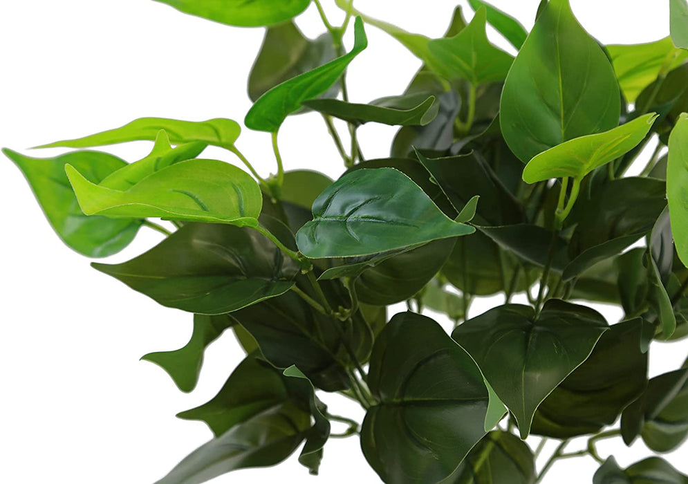 Season’S Need Artificial Plants Greenery Bush, Pack of 2 Fake Shrubs Simulation Indoor outside Hanging Planter Home Garden Décor, Porch Window Box Decorating (Heart Leaf Philo)