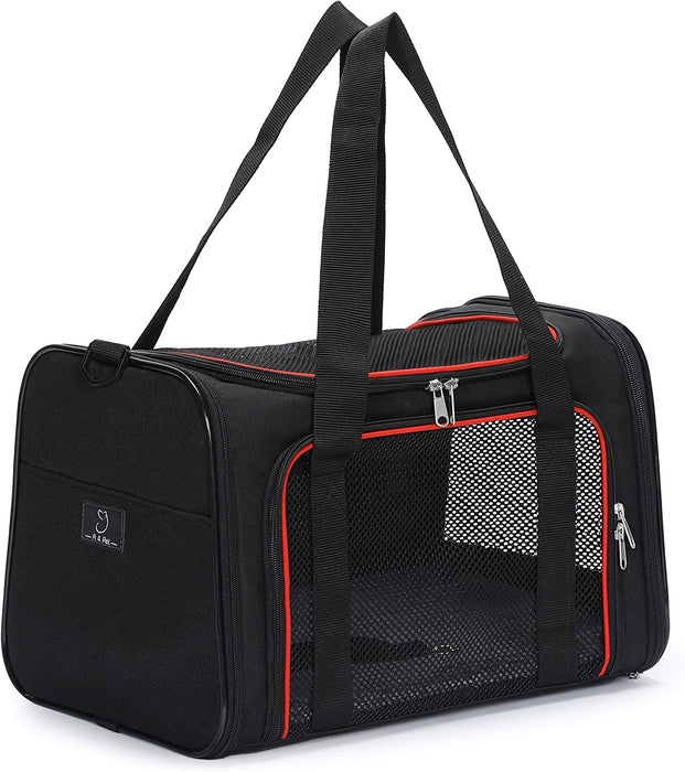 A4Pet Airline Approved Cat Carrier Expandable Dog Carriers,Soft-Sided Portable Pet Travel Washable Carrier for Kittens,Puppies,Rabbit,Hamsters