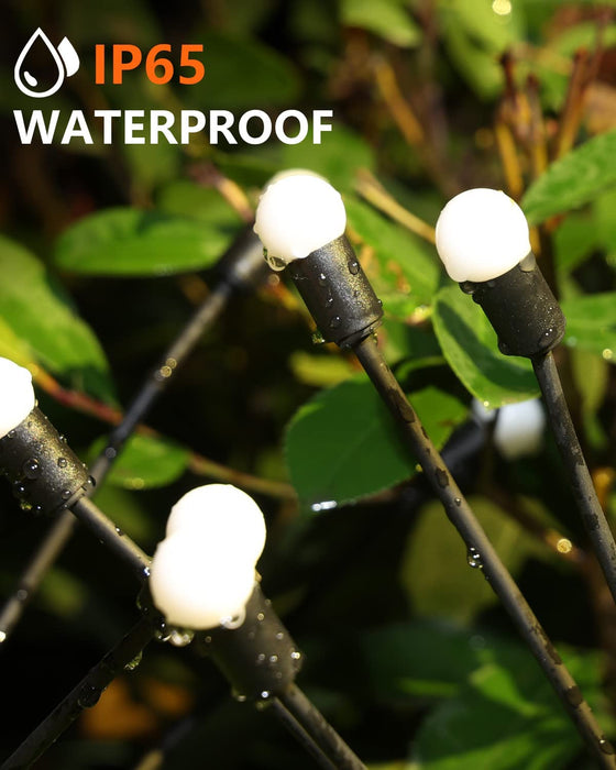 Solar Garden Lights-New Upgraded 4 Pack 8 LED Solar Powered Firefly Lights 4 Pack Solar Firefly Lights Outdoor Waterproof Vibrant Garden Lights for Patio Pathway Decoration, Warm