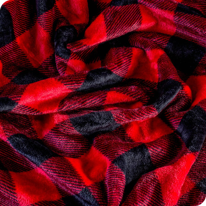 Microplush Fleece Blanket, Plush, Ultra Soft, Twin/Twin XL, Chester Buffalo Plaid - Red/Black