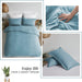 Duvet Cover Queen Size - Super Soft Grayish Blue Duvet Cover Set 3 Piece 100% Washed Microfiber Bedding Set with Zipper Closure, 1 Comforter Cover 90X90 Inches and 2 Pillow Shams
