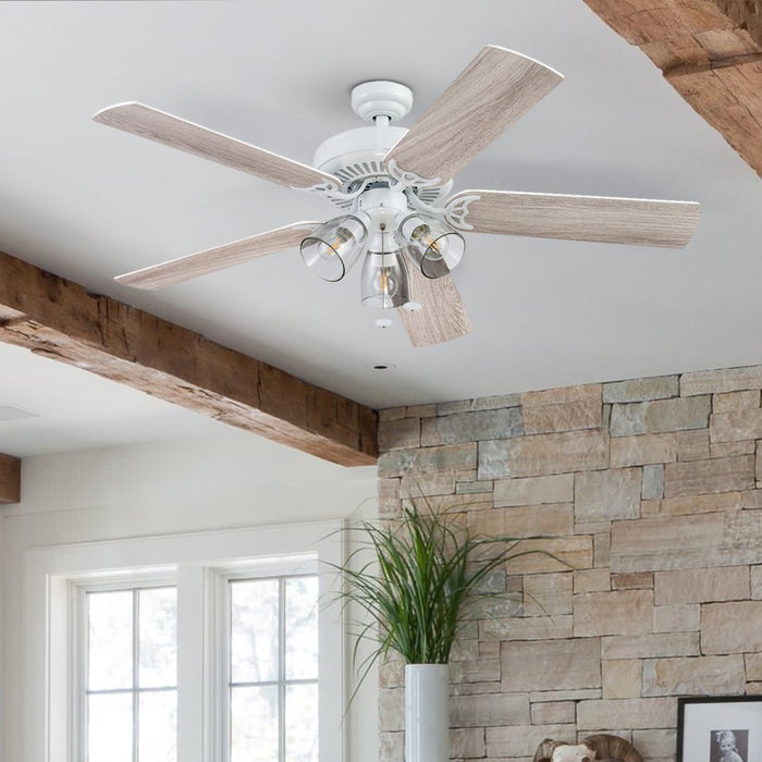 Better Homes & Gardens 52" 5 Blade White Ceiling Fan with 3 Lights