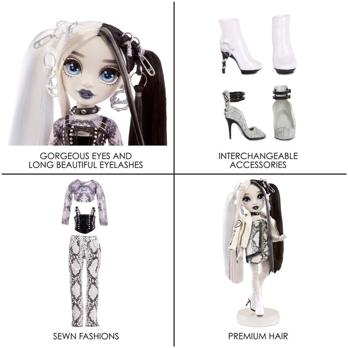 Shadow High Series 1 Heather Grayson- Grayscale Fashion Doll. 2 Grey Designer Outfits to Mix & Match with Accessories, Great Gift for Kids 6-12 Years Old and Collectors