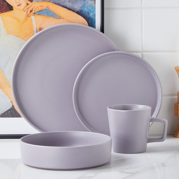 Coupe Dinnerware Set, Service for 8, Black Matte, 32 Piece