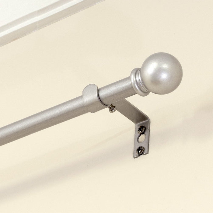 Mainstays 5/8" Nickel Ball Single Curtain Rod, 48-84", Nickel