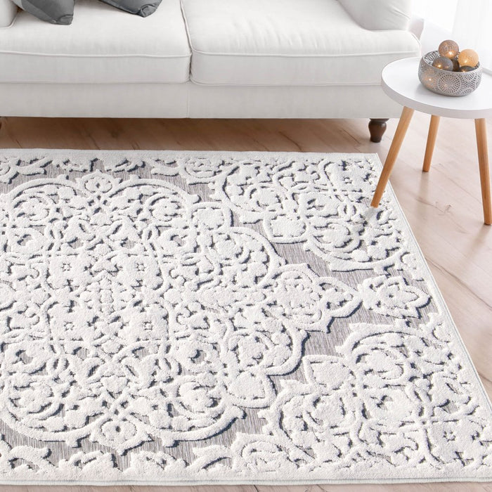 My Texas House Dahlia, Transitional, Medallion, Woven Area Rug, 5'2" X 7'6"