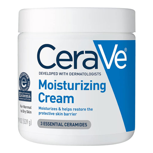 Cerave Moisturizing Cream | Body and Face Moisturizer for Dry Skin | Body Cream with Hyaluronic Acid and Ceramides | Normal | Fragrance Free | 19 Oz | Packages May Vary