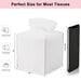 White Tissue Box Cover, PU Leather Square Tissue Box Holder for Living Room/Night Stands/Office/Car/Dining Table Home Decor