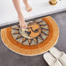 Creative Semi-Circular Area Carpet Anti-Slip Super Absorbent Carpet,Sun and Moon Mat,Shaggy Throw Rug for Living Room Bedroom Bathroom Home Decor