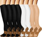 Graduated Copper Compression Socks for Men & Women Circulation 8 Pairs 15-20Mmhg - Best for Running Athletic Cycling