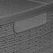 Jute 11" Cube Basket, Resin Plastic Storage Bin, Grey Flannel