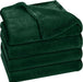 Fleece Blanket Queen Size Forest Green 300GSM Luxury Bed Blanket Anti-Static Fuzzy Soft Blanket Microfiber (90X90 Inches)