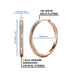 Bianca 18K White Gold Hoop Earrings with Crystals Rose Gold Female