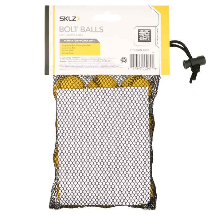 SKLZ Lightning Bolt Balls Foam Baseballs for Training and Practice, 12 Pieces
