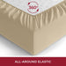 Queen Fitted Sheet - Deep Pocket Cooling Sheets up to 16 Inch - Hotel Luxury Bedding - Softest Sheets - Wrinkle, Fade, Stain Resistant - 1 Single Queen Fitted Sheet Only (Queen, Beige)