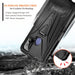 Coolpad SUVA Phone Case with Tempered Glass Screen Protector (Full Coverage),  Belt Clip Holster with Built-In Kickstand, Heavy Duty Shockproof Armor Rugged Case (Black)