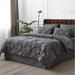 Bedsure Full Size Comforter Sets - Bedding Sets Full 7 Pieces, Bed in a Bag Dark Grey Bed Sets with Comforters, Sheets, Pillowcases & Shams,Adult & Kids Bedding