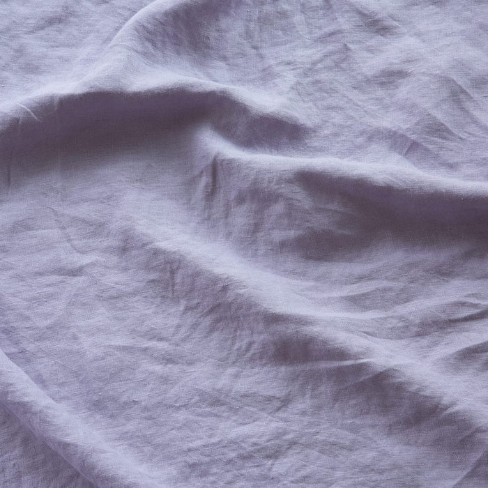 Simple&Opulence 100% Linen Sheet Set Solid Color-4 Pcs Washed French Linen Bed Sheets(1 Flat Sheet,1 Fitted Sheet,2 Pillowcases)-Breathable Bedding Set (Queen, Lilac)