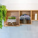 Natural Woven Seagrass Wicker Storage Nest Baskets Shelf Organizer Container Bins with Liner - Set of 4 ( 7 X 7 X 5.5 Inches)