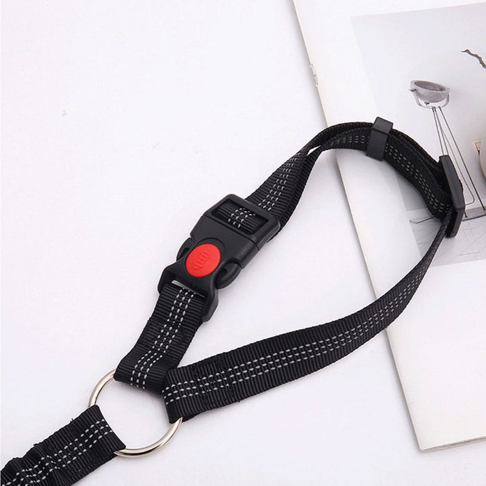 Adjustable Pet Dog Seat Belt Harness, Dog Cat Seat Belt Leash Safety Leads Harness, Vehicle Car Seatbelt Harness for Pets with Elastic Nylon Bungee Buffer for Shock Attenuation