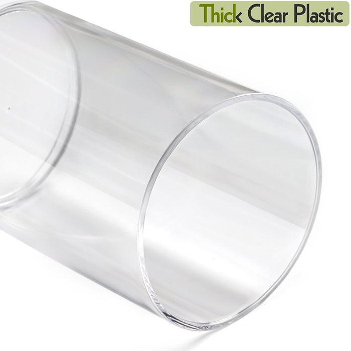 4Pcs Acrylic Clear Qtip Bathroom Canisters with Lidsl,Cosmetic Cotton Holder and Bathroom Accessories Jars