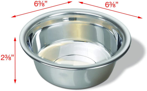 Pets Medium Lightweight Stainless Steel Dog Bowl, 32 OZ Food and Water Dish