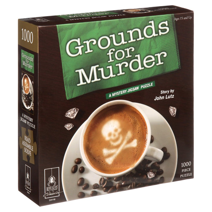 Grounds for Murder Classic Mystery Jigsaw Puzzle