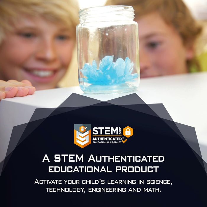 7 Crystal Growing Science Experimental Kit with Display Cases - Easy DIY STEM Toy Lab Experiment Specimens, Educational Gift for Kids, Teens, Boys & Girls