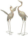 Yard Decorations Outdoor Heron Garden Art Statues Sculptures, 33-39 Inch Metal Copper Crane Yard Art Bird Lawn Ornaments for Backyard outside Porch Patio Wedding Decor, Set of 2