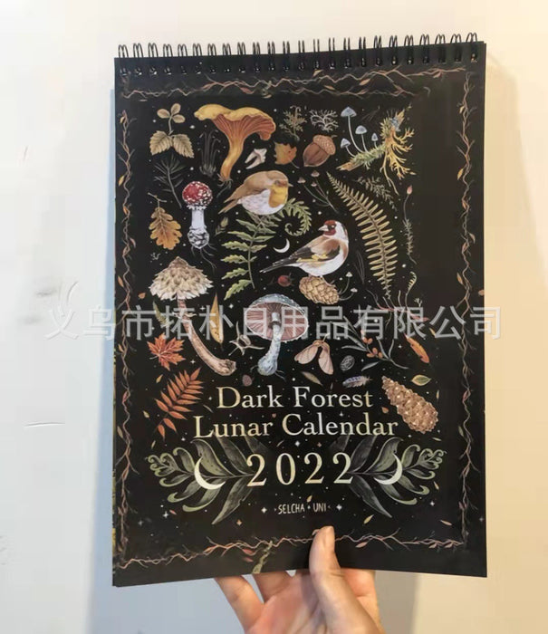 Dark Forest 2023 Lunar Colorful Wall Calendar