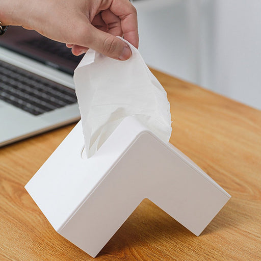 Cheers US Tissue Box Cover Square - Facial Cube Tissue Box Holder Case Dispenser for Bathroom Vanity Countertop, Bedroom Dresser, Office Desk or Night Stand Table