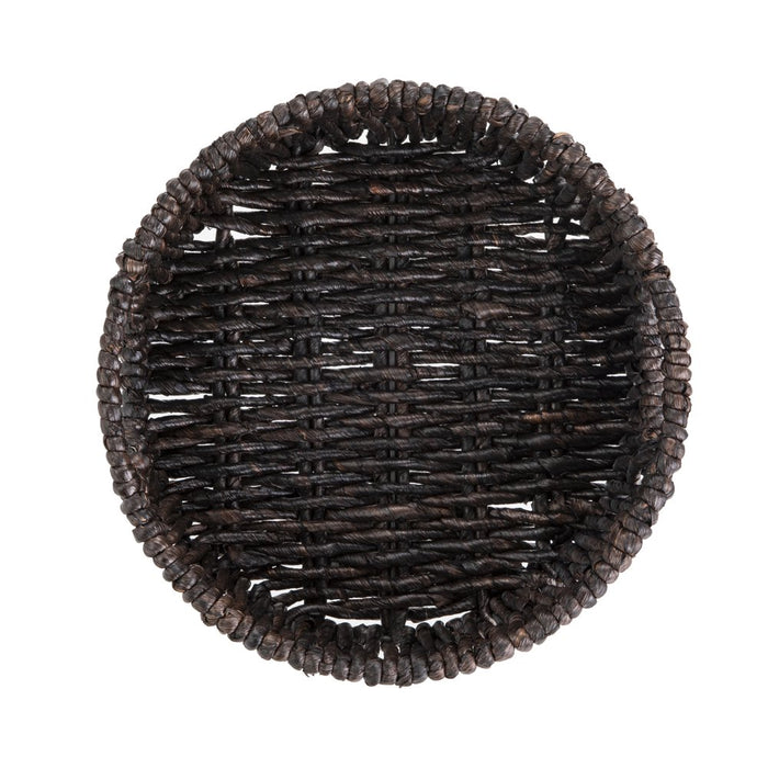 Mainstays round Dark Brown Maize Low-Rise Decorative Storage Basket
