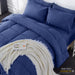 Full Size 7 Pieces Bed in a Bag Bedding Set - Lightweight Blue Comforter Set, All Season Ultra Soft down Alternative Bedding Comforter Set with Comforter, Pillowcase, Flat Sheet, Fitted Sheet