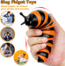 Articulated Slug Fidget Toy Flexible Swing Rotation ASMR Toys EDC Fidget Toys BPA Free anti Stress Anxiety Autism ADHD OCD ADD Sensory Toys Gift for Kids and Adults (Black & Orange)