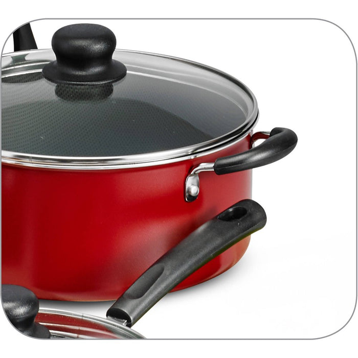Tramontina Primaware 18 Piece Non-Stick Cookware Set, Red