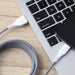 Onn. 6' Braided USB-C to USB Cable, White
