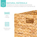 12X12In Hyacinth Baskets, Set of 5 Multipurpose Collapsible Organizers W/ Inserts - Natural