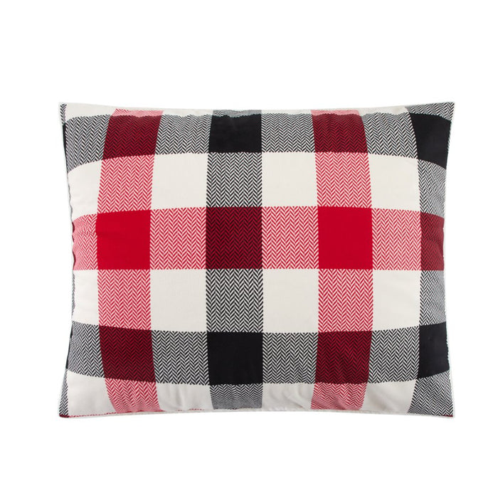 Mainstays Reverse to Sherpa Comforter Set, Full/Queen, Red Plaid, Polyester
