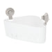 Your Zone White Plastic Suction Corner Shower Organizer, 12.15" X 7.25" X 4.5", 1 Shelf