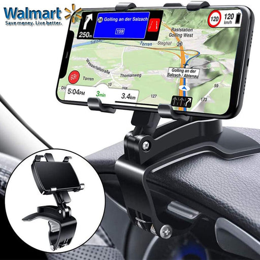 Car Phone Mount, Cell Phone Holder for Car 360 Degree Rotation Dashboard Clip Mount Car Phone Stand Compatible for Iphone 11/ 12 Pro Samsung Galaxy
