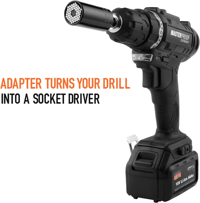 Super Universal Socket Tools Gifts for Men - Stocking Stuffers for Men, Mens Christmas Gifts, Cool Stuff Gadgets for Men Birthday Gifts for Dad Women Husband, Socket Set with Power Drill Adapter