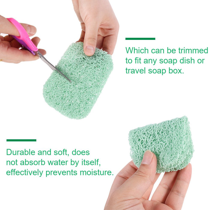 12 Pcs Soap Saver, Soap Holder Accessory, Soap Saver Pads, Draining Soap Bar Holder, Self Draining Pads, Non-Slip PVC Dishes Soap Holder Accessory for Bath Supplies