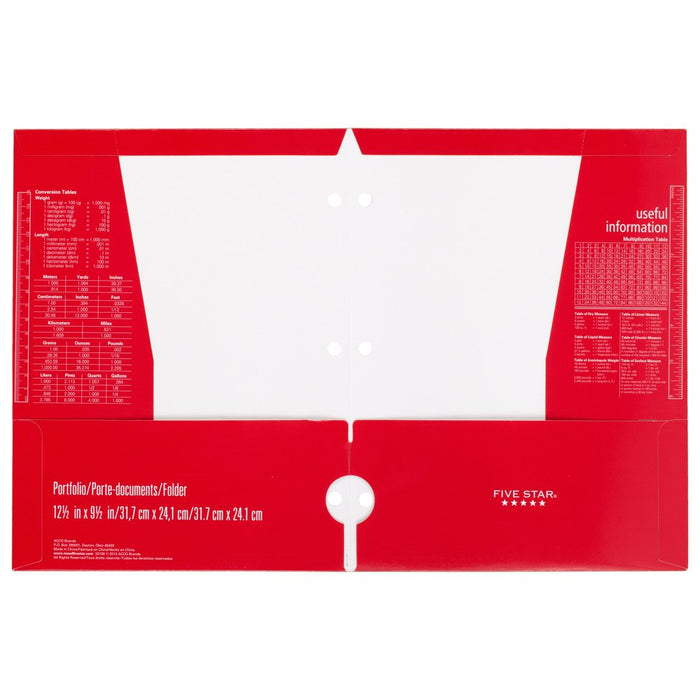 Five Star 4-Pocket Paper Folder, Assorted Colors, 6 Pack (38058)