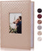 Photo Picture Album 4X6 300 Photos,Small Capacity Premium Leather Cover Wedding Family Photo Albums Holds 300 Horizontal Photos(Black)