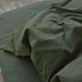 Dark Green Duvet Cover Soft Washed Cotton Bedding Collection for Adults Queen Bed Quilt Cover Solid Color Simple Bedroom Set Breathable and Comfortable