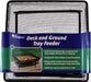 Wildlife and Bird Feeder, Deck and Ground Tray Feeder for Birds, Squirrels, Chipmunks, and Rabbits