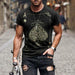 T-Shirt Men Fashion Poker Card Ace of Spades Short Sleeve Black Soft Tee T Shirt